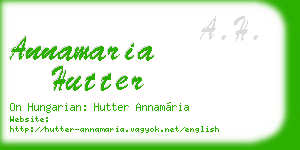 annamaria hutter business card